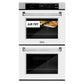 ZLINE 30 in. Professional True Convection Double Wall Oven with Air Fry and Self Clean in Stainless Steel with White Matte Doors (WAD-WM-30) - KB&A The Home Improvement Store