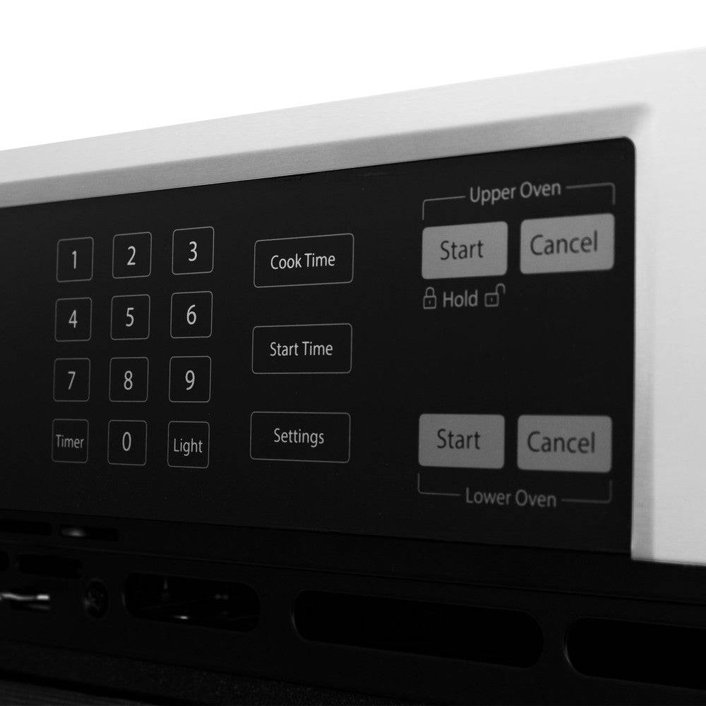 ZLINE 30 in. Professional True Convection Double Wall Oven with Air Fry and Self Clean in Stainless Steel with White Matte Doors (WAD-WM-30) - KB&A The Home Improvement Store