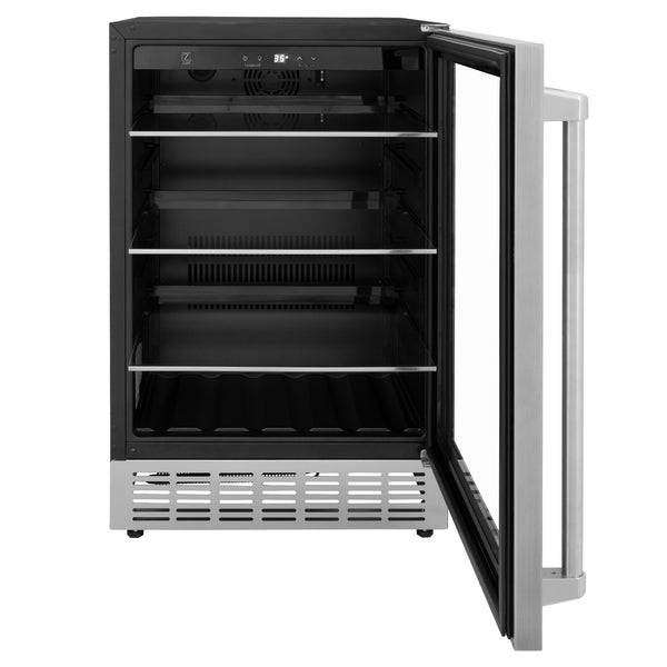 ZLINE 24 in. Monument 154 Can Beverage Fridge in Stainless Steel (RBV-US-24) - KB&A The Home Improvement Store