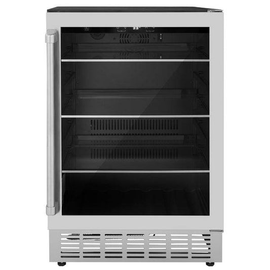 ZLINE 24 in. Monument 154 Can Beverage Fridge in Stainless Steel (RBV-US-24) - KB&A The Home Improvement Store