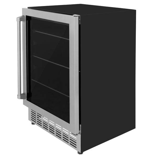 ZLINE 24 in. Monument 154 Can Beverage Fridge in Stainless Steel (RBV-US-24) - KB&A The Home Improvement Store