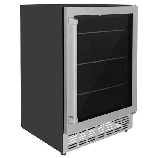 ZLINE 24 in. Monument 154 Can Beverage Fridge in Stainless Steel (RBV-US-24) - KB&A The Home Improvement Store