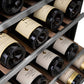 ZLINE 24" Autograph Edition Dual Zone 44-Bottle Wine Cooler in Stainless Steel with Wood Shelf and Champagne Bronze Accents (RWVZ-UD-24-CB) - KB&A The Home Improvement Store