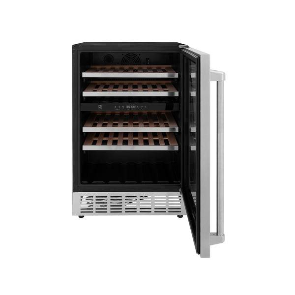 ZLINE 24" Monument Dual Zone 44-Bottle Wine Cooler in Stainless Steel (RWV-UD-24) - KB&A The Home Improvement Store