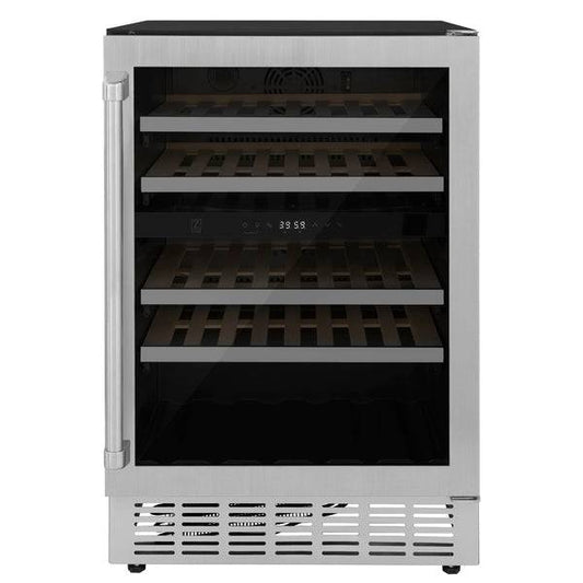 ZLINE 24" Monument Dual Zone 44-Bottle Wine Cooler in Stainless Steel (RWV-UD-24) - KB&A The Home Improvement Store