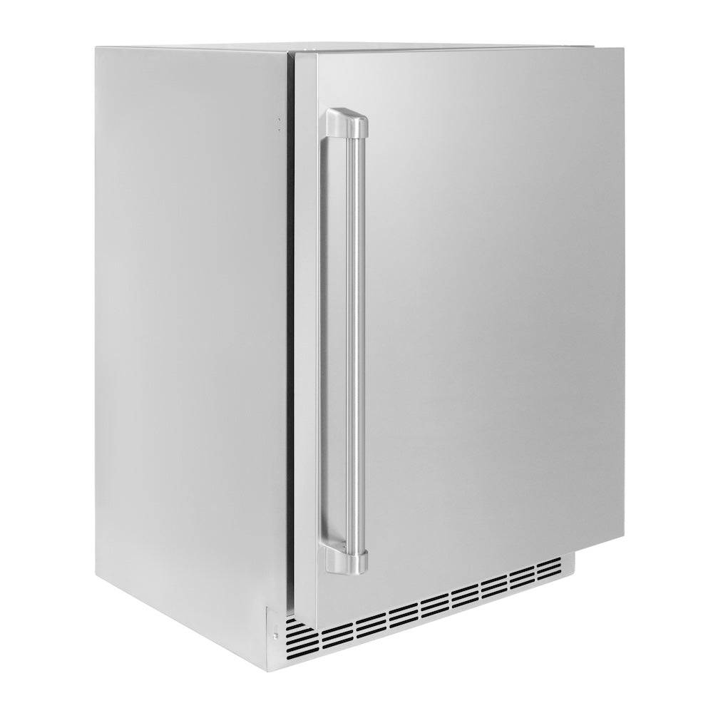 ZLINE 24 in. Touchstone 151 Can Beverage Fridge With Solid Stainless Steel Door (RBSO-ST-24) - KB&A The Home Improvement Store