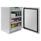 ZLINE Autograph Edition 24 in. Touchstone 151 Can Beverage Fridge With Solid Stainless Steel Door And Champagne Bronze Handle (RBSOZ-ST-24-CB) - KB&A The Home Improvement Store