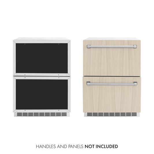 ZLINE 24 in. Touchstone 168 Can Outdoor-Rated Dual Refrigerator Drawer with Panel-Ready Doors (RDSPO-24) - KB&A The Home Improvement Store