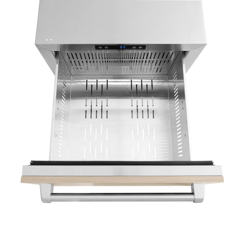 ZLINE 24 in. Touchstone 168 Can Outdoor-Rated Dual Refrigerator Drawer with Panel-Ready Doors (RDSPO-24) - KB&A The Home Improvement Store