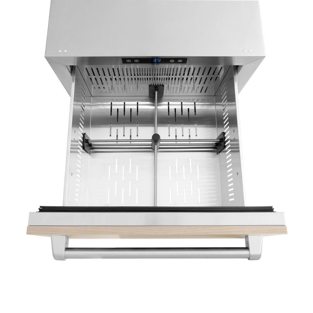 ZLINE 24 in. Touchstone 168 Can Outdoor-Rated Dual Refrigerator Drawer with Panel-Ready Doors (RDSPO-24) - KB&A The Home Improvement Store