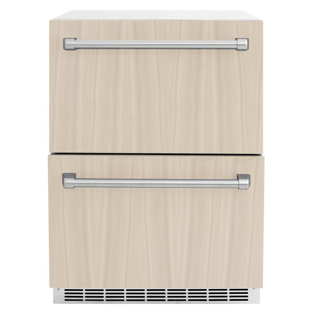 ZLINE 24 in. Touchstone 168 Can Outdoor-Rated Dual Refrigerator Drawer with Panel-Ready Doors (RDSPO-24) - KB&A The Home Improvement Store