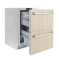 ZLINE 24 in. Touchstone 168 Can Outdoor-Rated Dual Refrigerator Drawer with Panel-Ready Doors (RDSPO-24) - KB&A The Home Improvement Store