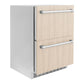 ZLINE 24 in. Touchstone 168 Can Outdoor-Rated Dual Refrigerator Drawer with Panel-Ready Doors (RDSPO-24) - KB&A The Home Improvement Store