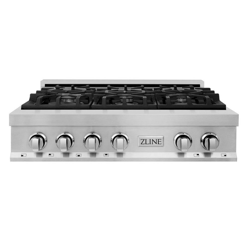 ZLINE 36" Porcelain Gas Stovetop with 6 Gas Burners (RT36) - KB&A The Home Improvement Store
