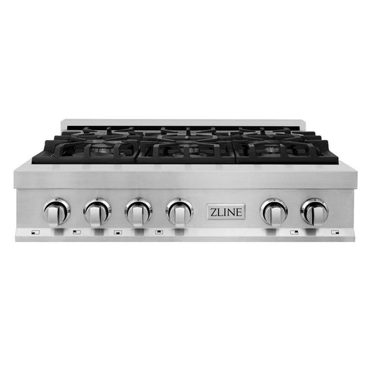 ZLINE 36" Porcelain Gas Stovetop with 6 Gas Burners (RT36) - KB&A The Home Improvement Store