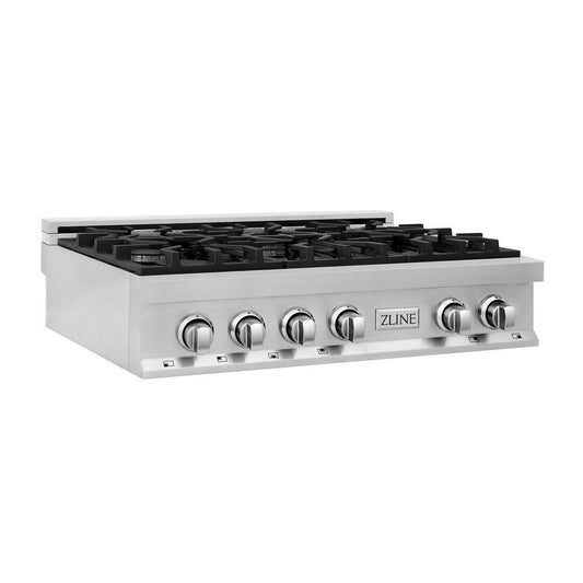 ZLINE 36" Porcelain Gas Stovetop with 6 Gas Burners (RT36) - KB&A The Home Improvement Store