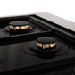 ZLINE Autograph Edition 36" Porcelain Rangetop with 6 Gas Burners in Fingerprint Resistant Stainless Steel and Polished Gold Accents (RTSZ-36-G) - KB&A The Home Improvement Store