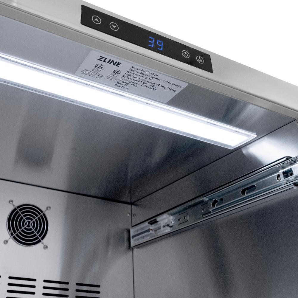 ZLINE 24 in. Touchstone 168 Can Outdoor-Rated Dual Refrigerator Drawer with Stainless Steel Doors (RDSO-ST-24) - KB&A The Home Improvement Store