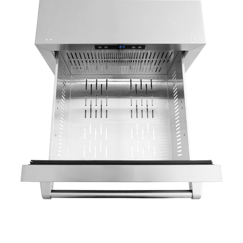 ZLINE 24 in. Touchstone 168 Can Outdoor-Rated Dual Refrigerator Drawer with Stainless Steel Doors (RDSO-ST-24) - KB&A The Home Improvement Store