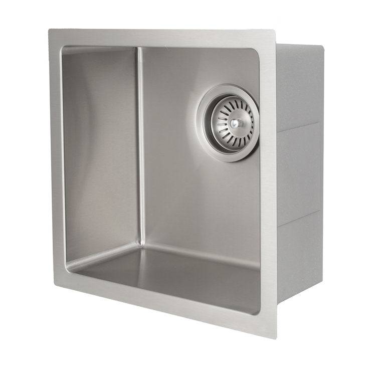 ZLINE 15 in. Stainless Steel DuraSnow Boreal Undermount Single Bowl Bar Kitchen Sink (SUS-15S) - KB&A The Home Improvement Store