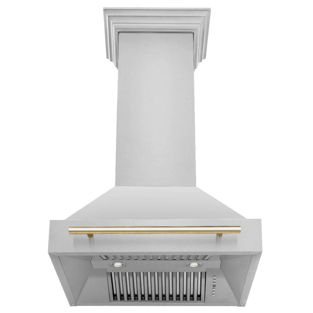 ZLINE Autograph Edition 30 in. Stainless Steel Range Hood with Stainless Steel Shell and Handle (8654STZ-30) - KB&A The Home Improvement Store