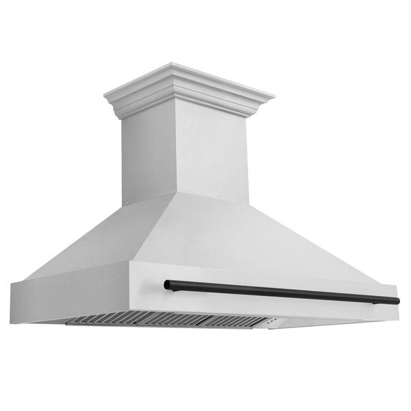 ZLINE 48 in. Autograph Edition Stainless Steel Range Hood with Stainless Steel Shell and Accented Handle (8654STZ-48-G) - KB&A The Home Improvement Store