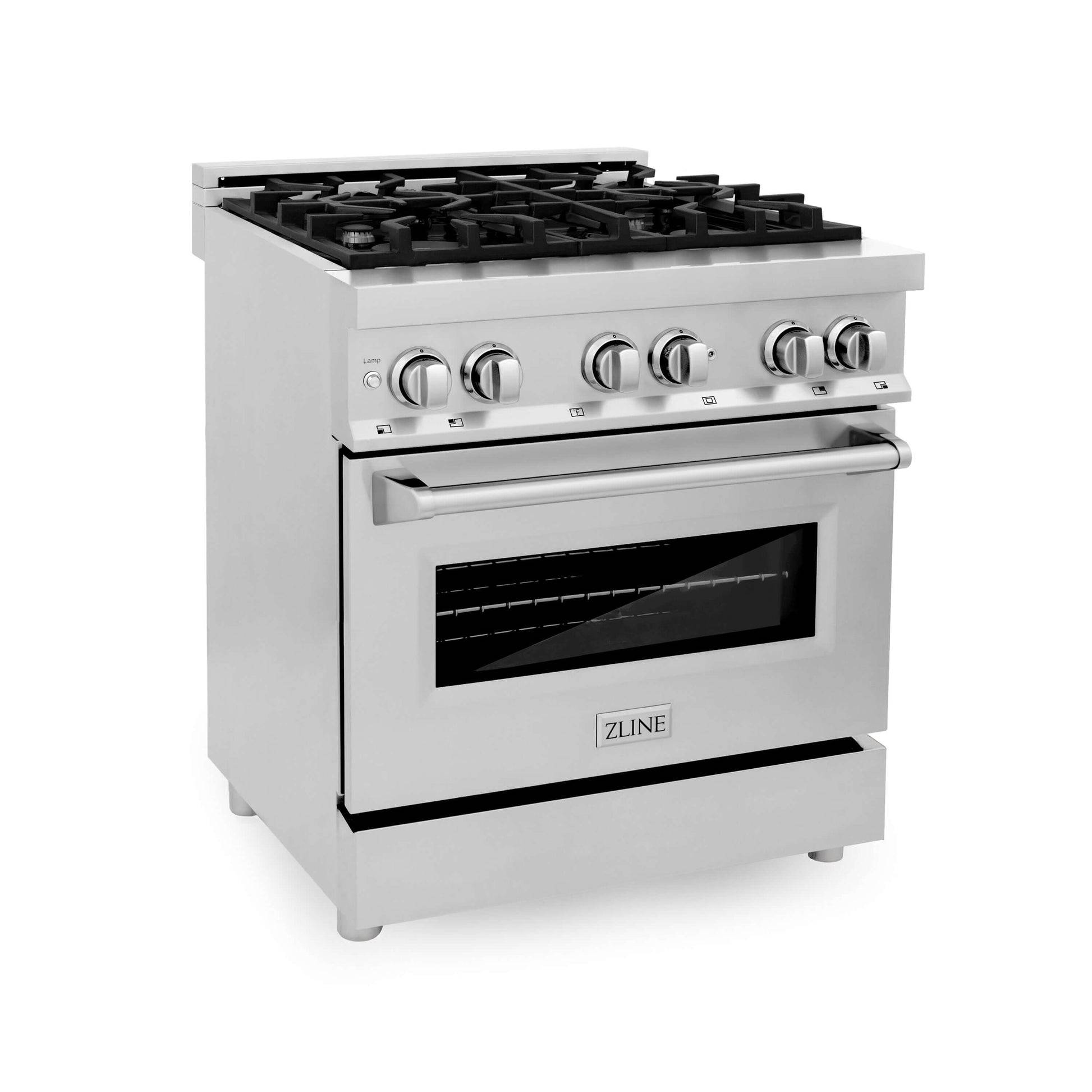 ZLINE 30 in. Kitchen Package with Stainless Steel Dual Fuel Range, Convertible Vent Range Hood and Tall Tub Dishwasher (3KP-RARH30-DWV) - KB&A The Home Improvement Store