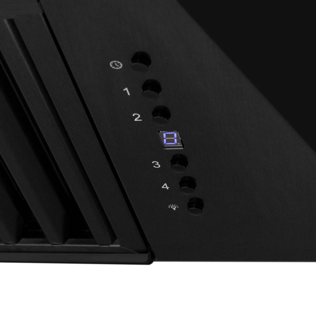 ZLINE 30 in. Autograph Edition Black Stainless Steel Range Hood with Accent Handle (BS655Z-30-G) - KB&A The Home Improvement Store