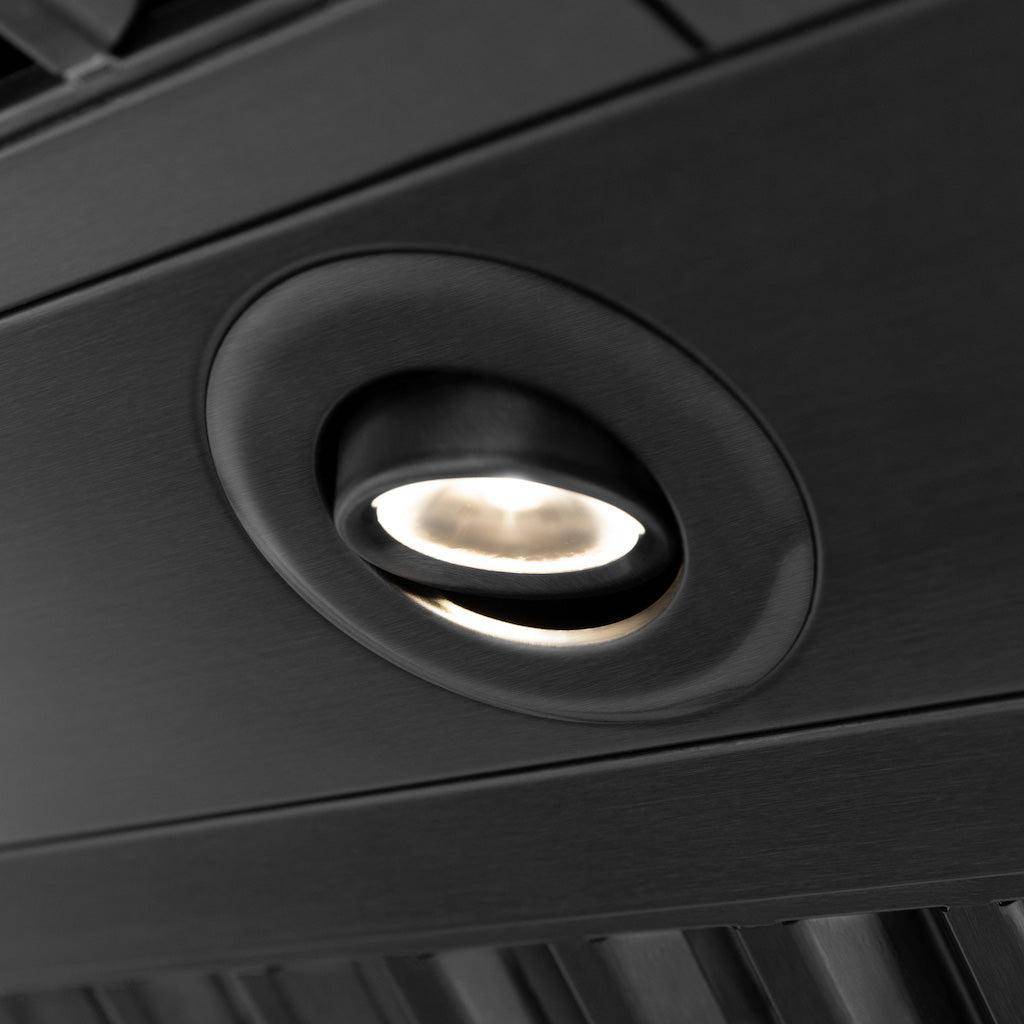 ZLINE 30 in. Autograph Edition Black Stainless Steel Range Hood with Accent Handle (BS655Z-30-G) - KB&A The Home Improvement Store