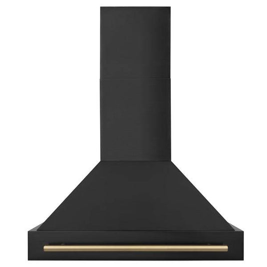 ZLINE 36 in. Autograph Edition Black Stainless Steel Range Hood with Handle (BS655Z-36-CB) - KB&A The Home Improvement Store