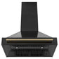 ZLINE 36 in. Autograph Edition Black Stainless Steel Range Hood with Handle (BS655Z-36-CB) - KB&A The Home Improvement Store