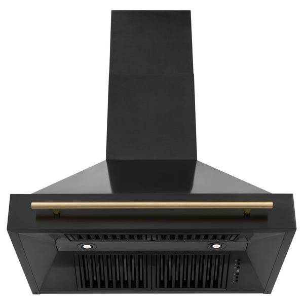 ZLINE 36 in. Autograph Edition Black Stainless Steel Range Hood with Handle (BS655Z-36-CB) - KB&A The Home Improvement Store