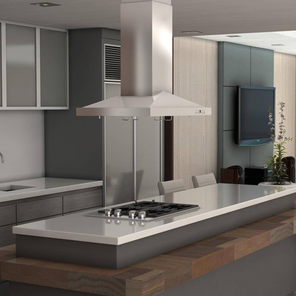 ZLINE Island Mount Range Hood In Stainless Steel (GL1i) - KB&A The Home Improvement Store