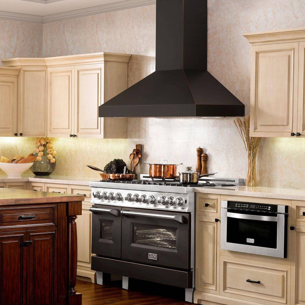 ZLINE 36" Designer Series Wall Mount Range Hood in Oil-Rubbed Bronze (8667B-36) - KB&A The Home Improvement Store