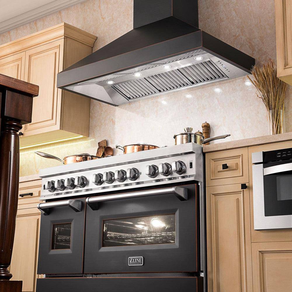 ZLINE 36" Designer Series Wall Mount Range Hood in Oil-Rubbed Bronze (8667B-36) - KB&A The Home Improvement Store