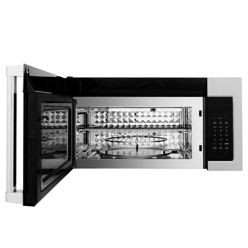 ZLINE 30" Kitchen Package Stainless Steel Gas Range and Over The Range Microwave with Traditional Handle (2KP-SGROTRH30) - KB&A The Home Improvement Store