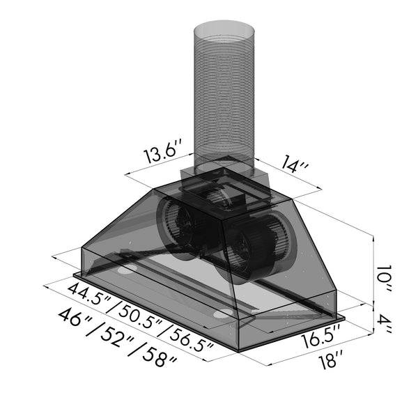 ZLINE Ducted Remote Blower 400 CFM Range Hood Insert in Stainless Steel (698-RS) - KB&A The Home Improvement Store