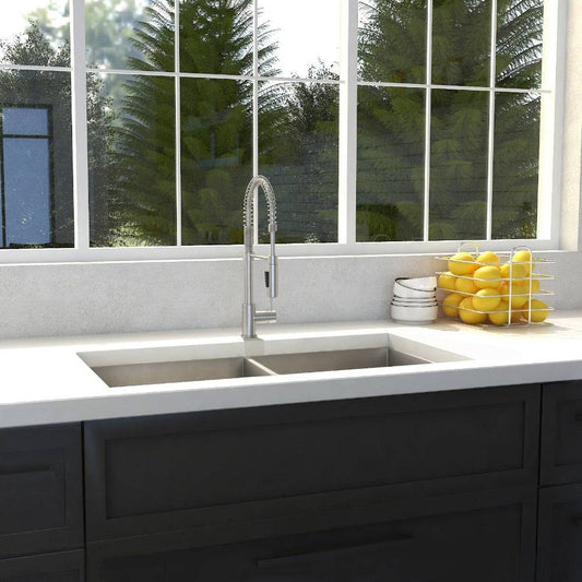 ZLINE 36 in. Anton Undermount Double Bowl Kitchen Sink with Bottom Grid (SR50D-36S) - KB&A The Home Improvement Store