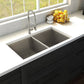 ZLINE 36 in. Anton Undermount Double Bowl Kitchen Sink with Bottom Grid (SR50D-36S) - KB&A The Home Improvement Store