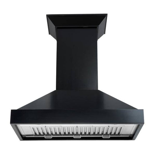 30" ZLINE Convertible Vent Wooden Wall Mount Range Hood in Black (KBCC-30) - KB&A The Home Improvement Store