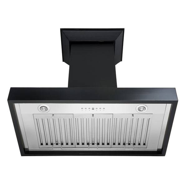 30" ZLINE Convertible Vent Wooden Wall Mount Range Hood in Black (KBCC-30) - KB&A The Home Improvement Store